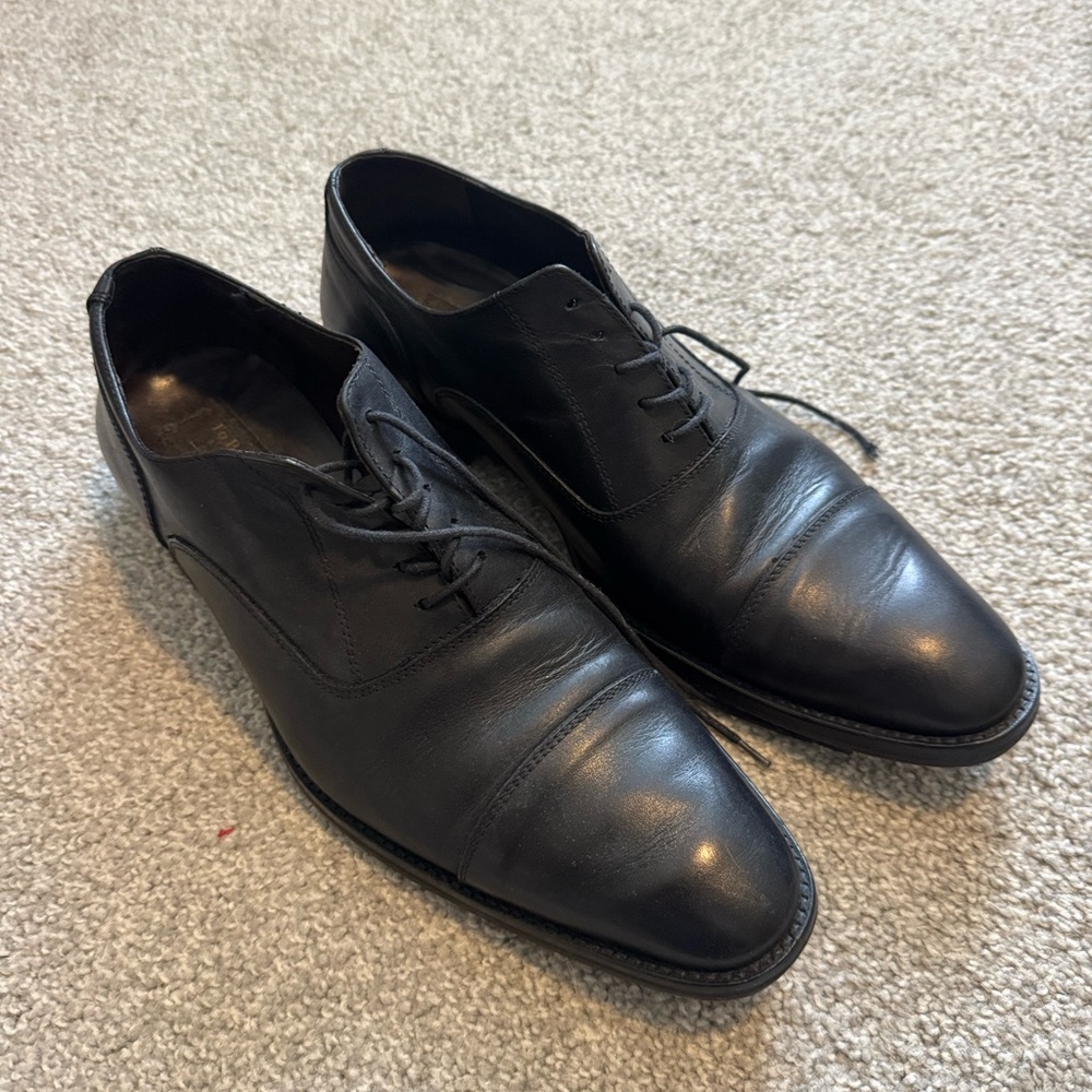 To Boot Black Leather Oxfords